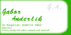 gabor anderlik business card